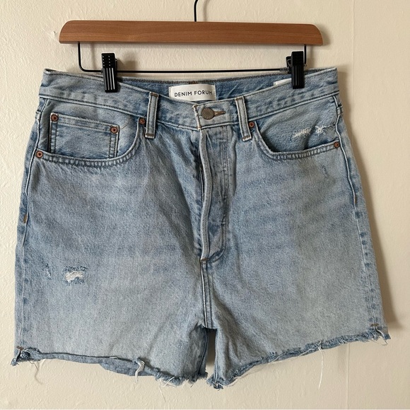 Aritzia Denim Forum The Yoko Hi-Rise Mid-Thigh Denim Short - Sz 31 - Picture 4 of 12